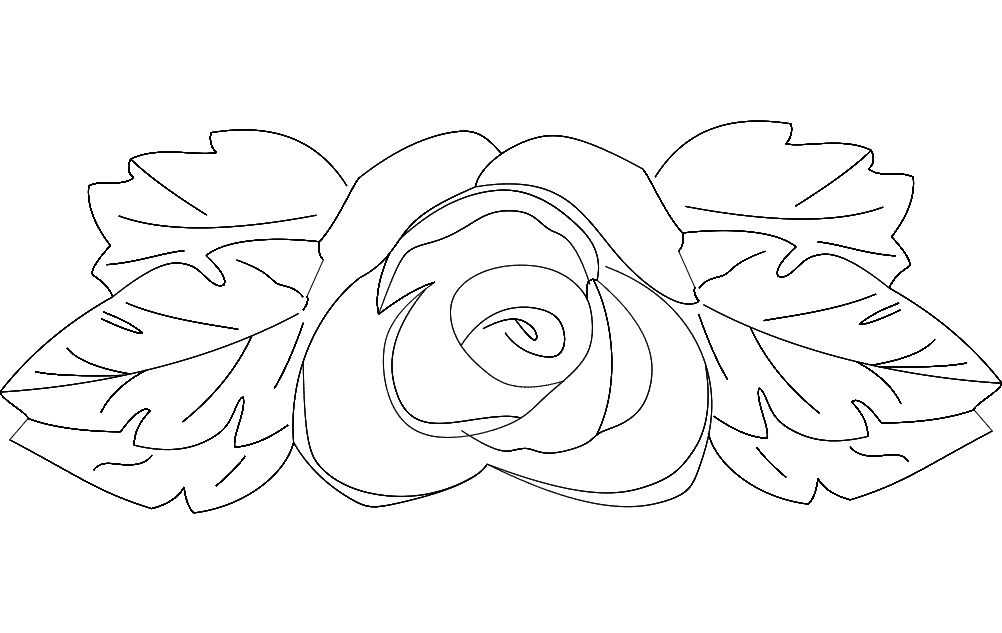 طرح گل شماره ۷ مناسب برای استفاده در دستگاه های cnc چوب و cnc لیزر - flower 7 dxf file