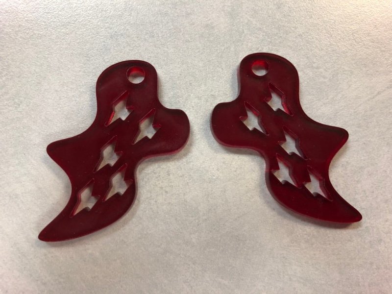 طرح گوشواره موج دار مناسب برای استفاده در دستگاه های cnc چوب و cnc لیزر - laser cut squiggle earrings svg file