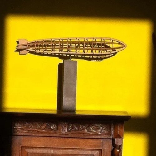 طرح مدل سه بعدی ماشین زپلین مناسب برای استفاده در دستگاه های cnc چوب و cnc لیزر - laser cut zeppelin 3d model dxf file