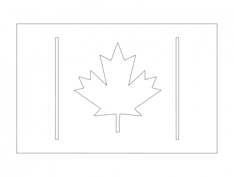 طرح پرچم کانادا ۲ مناسب برای استفاده در دستگاه های cnc چوب و cnc لیزر - canada flag 2 dxf file