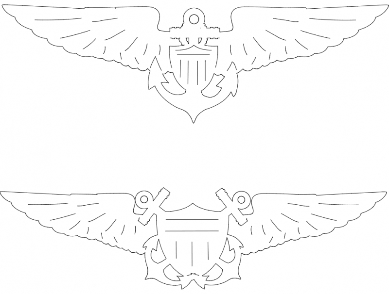 طرح بال هواپیما مناسب برای استفاده در دستگاه های cnc چوب و cnc لیزر - aviation wings dxf file