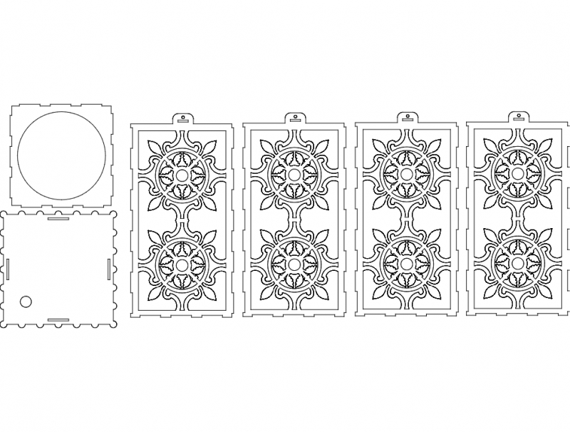طرح تزئینات مناسب برای استفاده در دستگاه های cnc چوب و cnc لیزر - decoration dxf file
