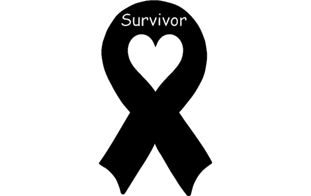 طرح روبان سرطان مناسب برای استفاده در دستگاه های cnc چوب و cnc لیزر - cancer ribbon dxf file