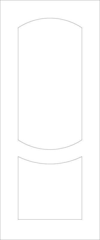 طرح فایل وکتور لایه باز درب دو بعدی با طرح پنل در مناسب برای استفاده در دستگاه های cnc چوب و cnc لیزر - 2d door panel line vector eps file