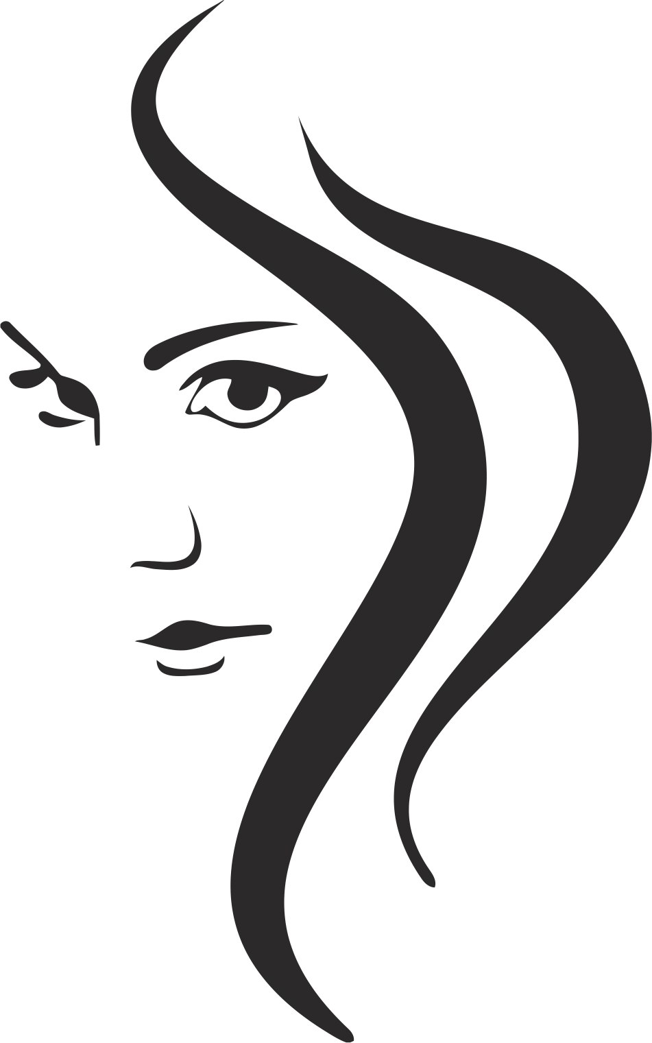 طرح سیلوئت زن مناسب برای استفاده در دستگاه های cnc چوب و cnc لیزر - woman silhouette cdr file