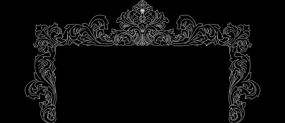 طرح گل چوبی مناسب برای استفاده در دستگاه های cnc چوب و cnc لیزر - floral wood design dxf file