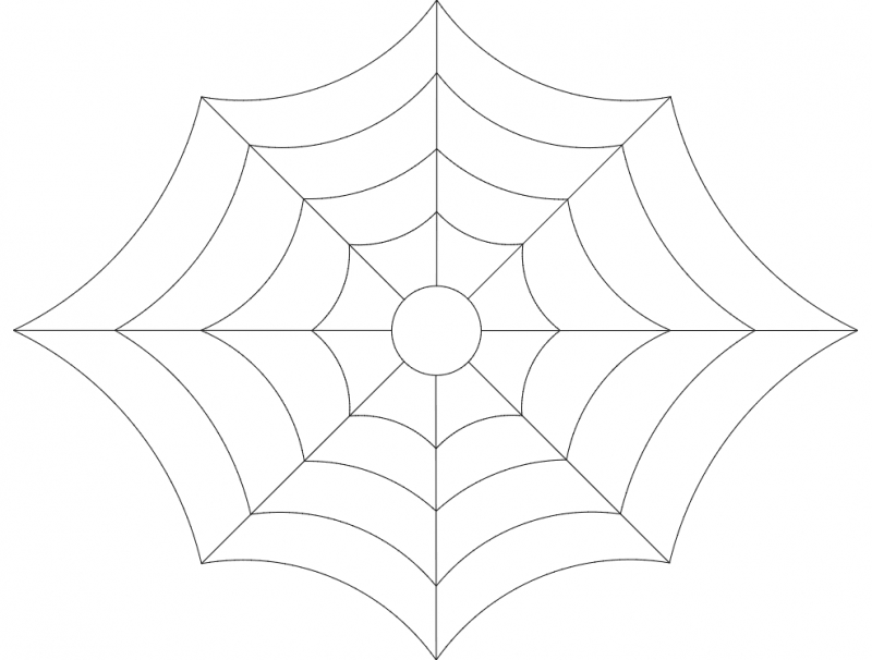 طرح تار عنکبوت ۲ مناسب برای استفاده در دستگاه های cnc چوب و cnc لیزر - spider web 2 dxf file