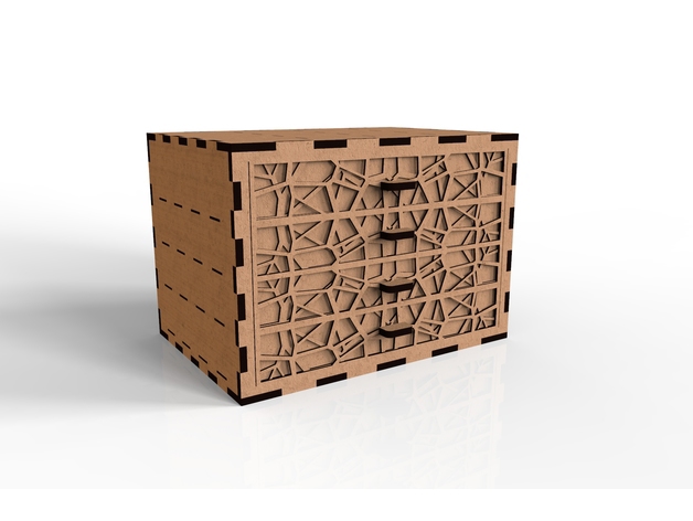 طرح جعبه dwg مناسب برای استفاده در دستگاه های cnc چوب و cnc لیزر - laser cut box dwg file