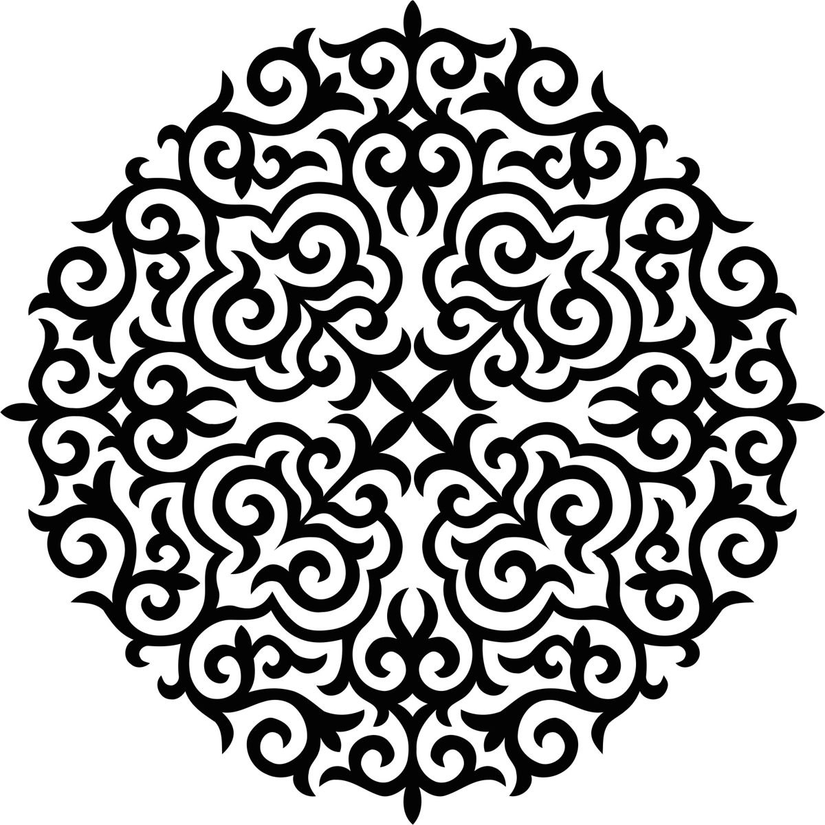 طرح فایل eps و ai طرح گرافیکی شابلون مناسب برای استفاده در دستگاه های cnc چوب و cnc لیزر - ornament stencil eps file