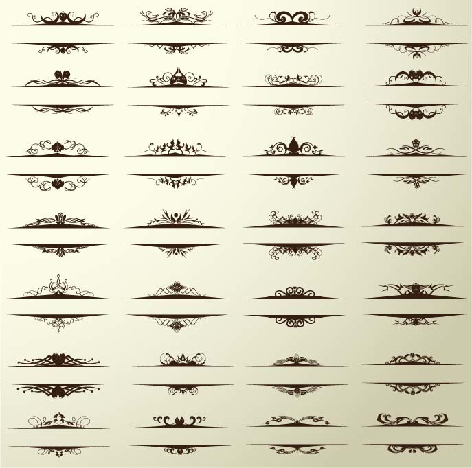 طرح فایل وکتور مجموعه زیور آلات قدیمی مناسب برای استفاده در دستگاه های cnc چوب و cnc لیزر - vector set of vintage ornaments eps file