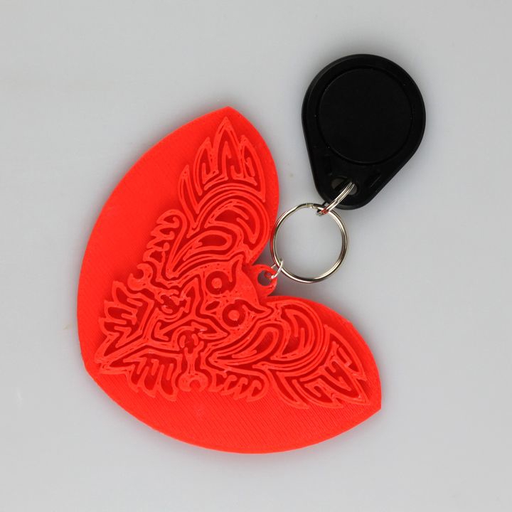 طرح جاکلیدی جغد سلتیک مناسب برای استفاده در دستگاه های cnc چوب و cnc لیزر - celtic owl keychain stl file