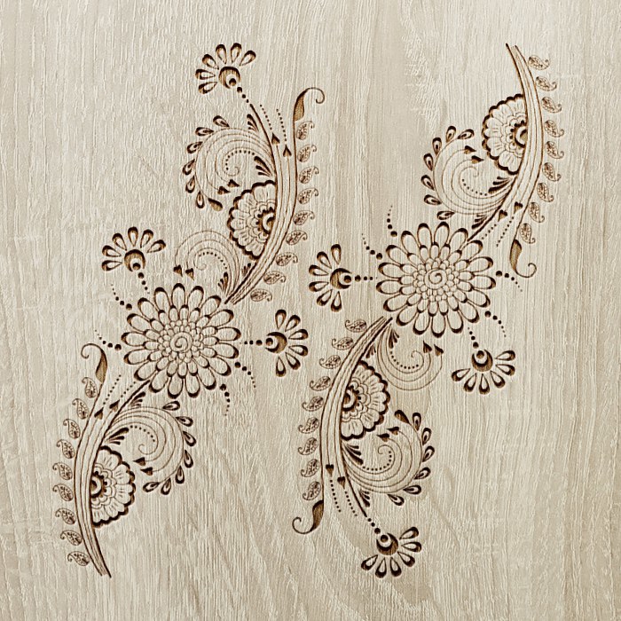 طرح تزئینات هندی مناسب برای استفاده در دستگاه های cnc چوب و cnc لیزر - indian ornament dxf file