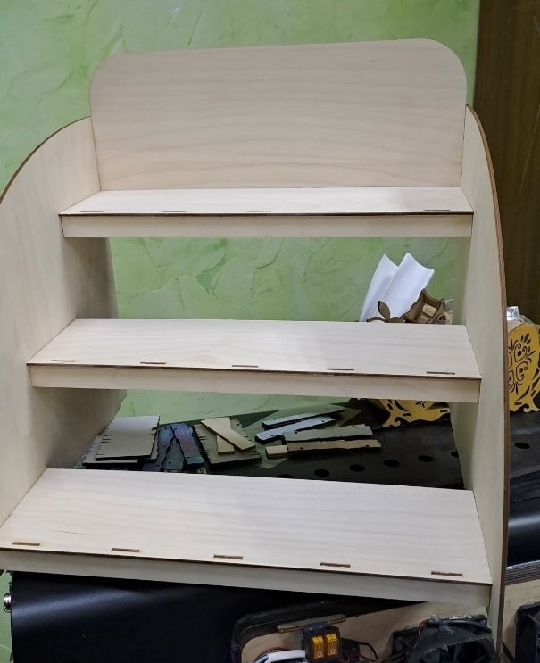 طرح قفسه کلاس مهد کودک و ضخامت 3 میلی‌متر مناسب برای استفاده در دستگاه های cnc چوب و cnc لیزر - laser cut kindergarten classroom shelf 3mm cdr file