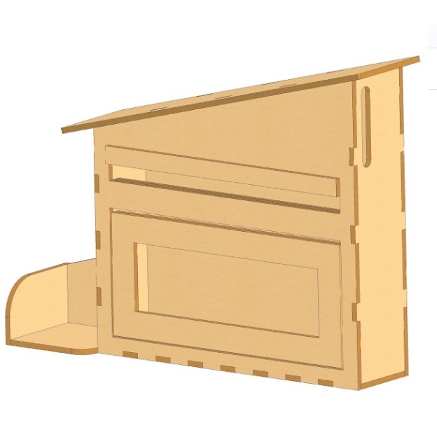 طرح صندوق پستی چوبی مناسب برای استفاده در دستگاه های cnc چوب و cnc لیزر - laser cut wood mailbox cdr file