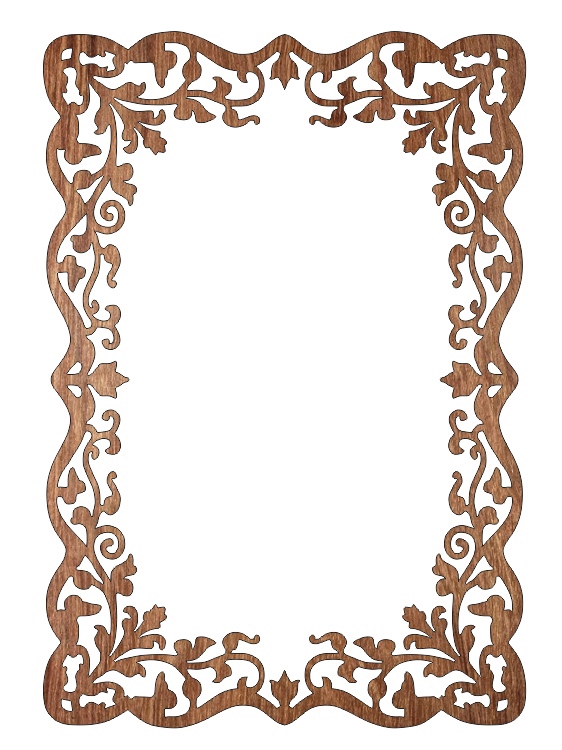 طرح قاب تزئینی مناسب برای استفاده در دستگاه های cnc چوب و cnc لیزر - laser cut decorative frame template cdr file