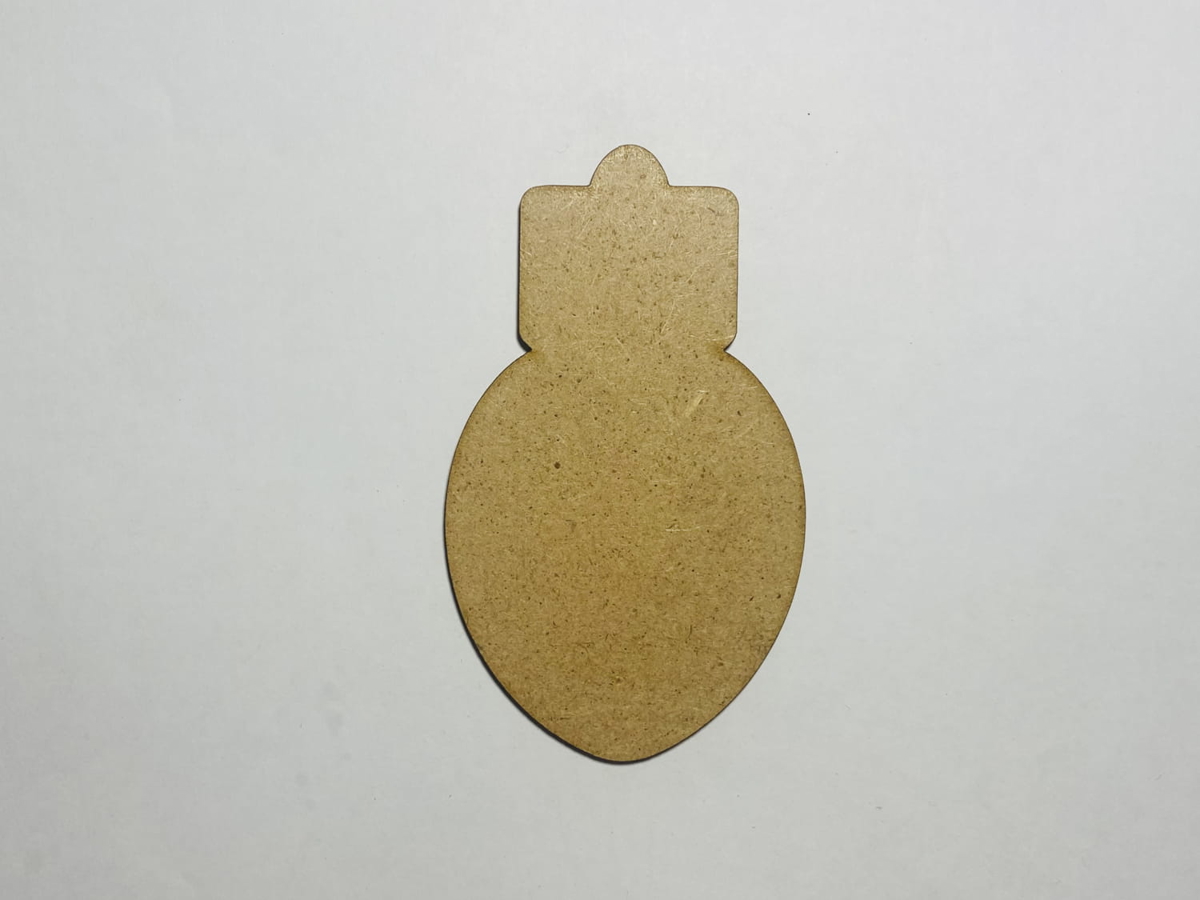 طرح لامپ کریسمس چوبی ناتمام مناسب برای استفاده در دستگاه های cnc چوب و cnc لیزر - laser cut unfinished wood christmas ornament bulb shape craft cdr file