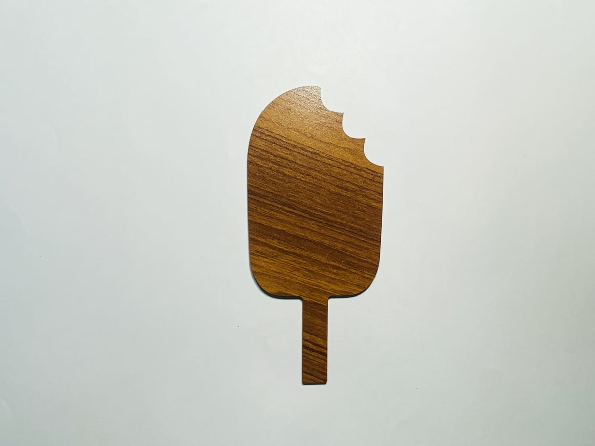 طرح بستنی چوبی ناتمام مناسب برای استفاده در دستگاه های cnc چوب و cnc لیزر - laser cut unfinished wood popsicle ice cream cutout shape cdr file