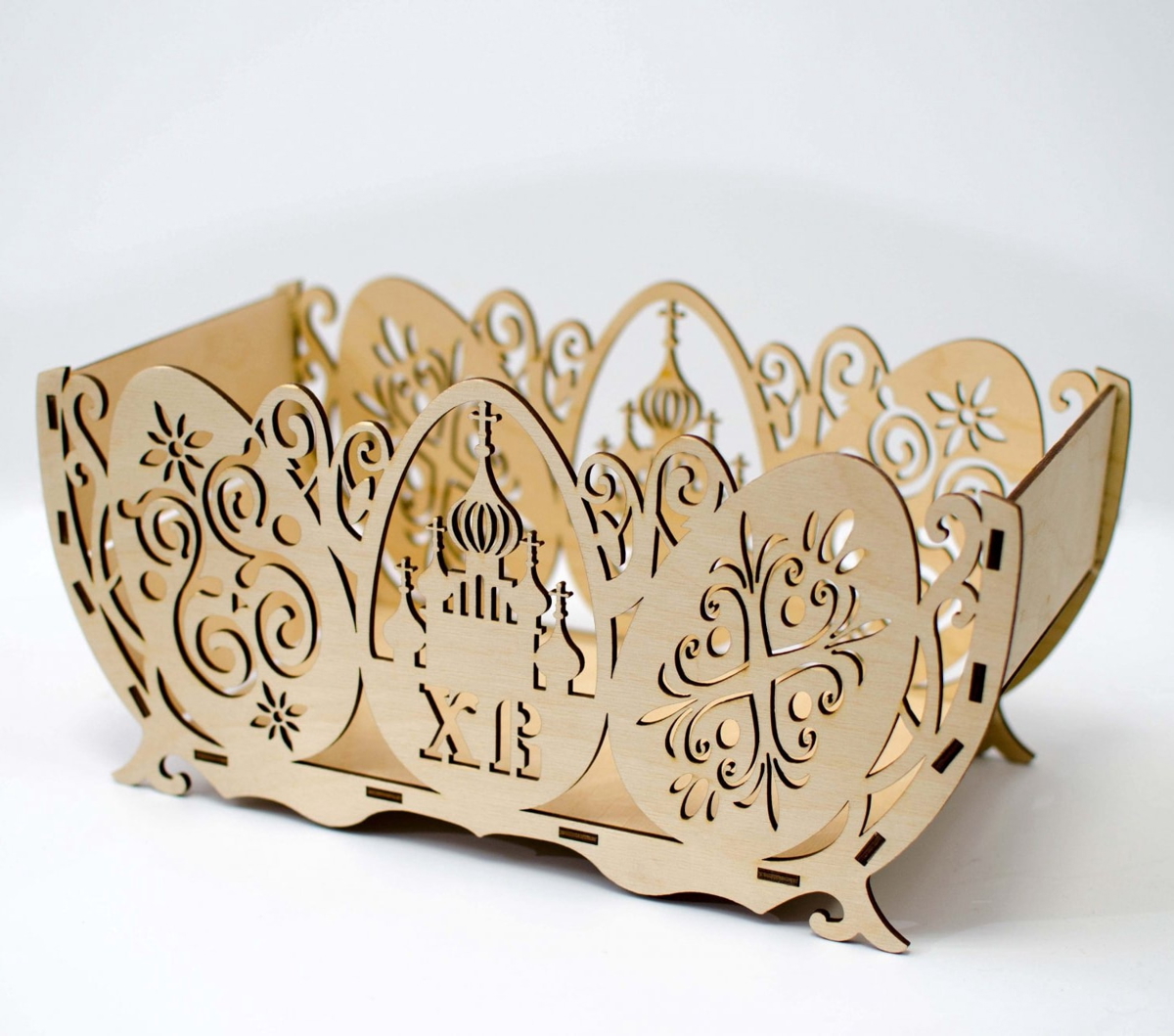 طرح فایل کورل cdr سبد عید پاک تزئینی مناسب برای استفاده در دستگاه های cnc چوب و cnc لیزر - laser cut decorative easter basket easter egg bowl cdr file