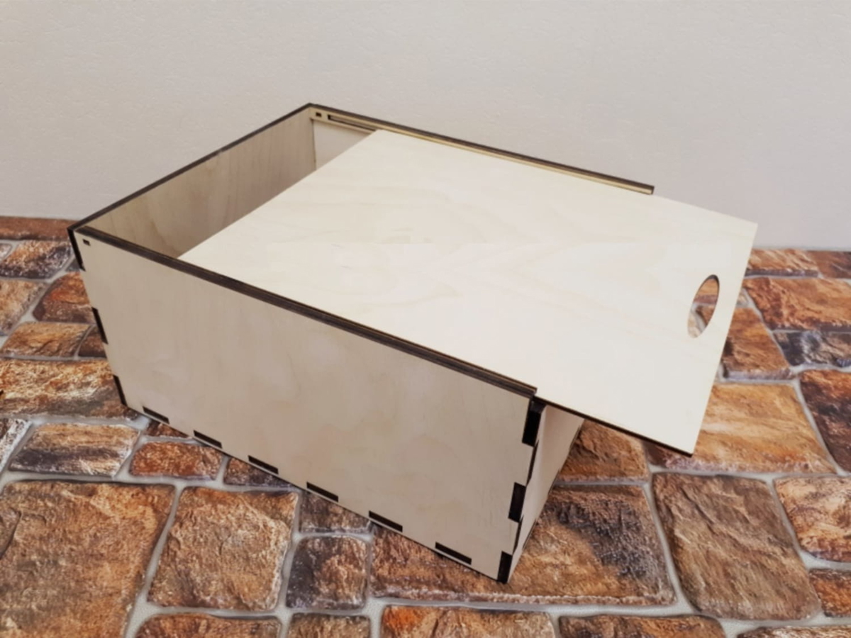 طرح جعبه لوازم التحریر مناسب برای استفاده در دستگاه های cnc چوب و cnc لیزر - laser cut sliding lid compartment storage box cdr file