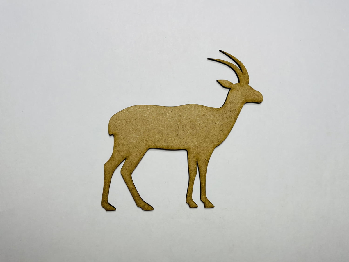 طرح آهو از جنس چوب مناسب برای استفاده در دستگاه های cnc چوب و cnc لیزر - laser cut wood antelope craft shape cutout cdr file