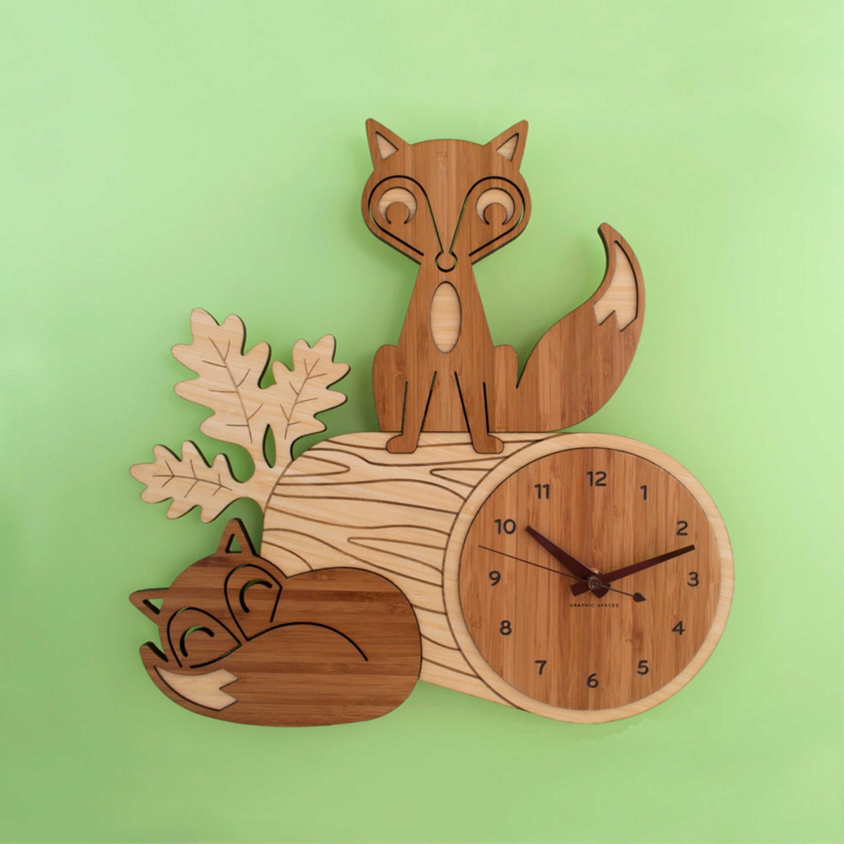 طرح ساعت با طرح روباه مناسب برای استفاده در دستگاه های cnc چوب و cnc لیزر - laser cut clock with fox cdr file