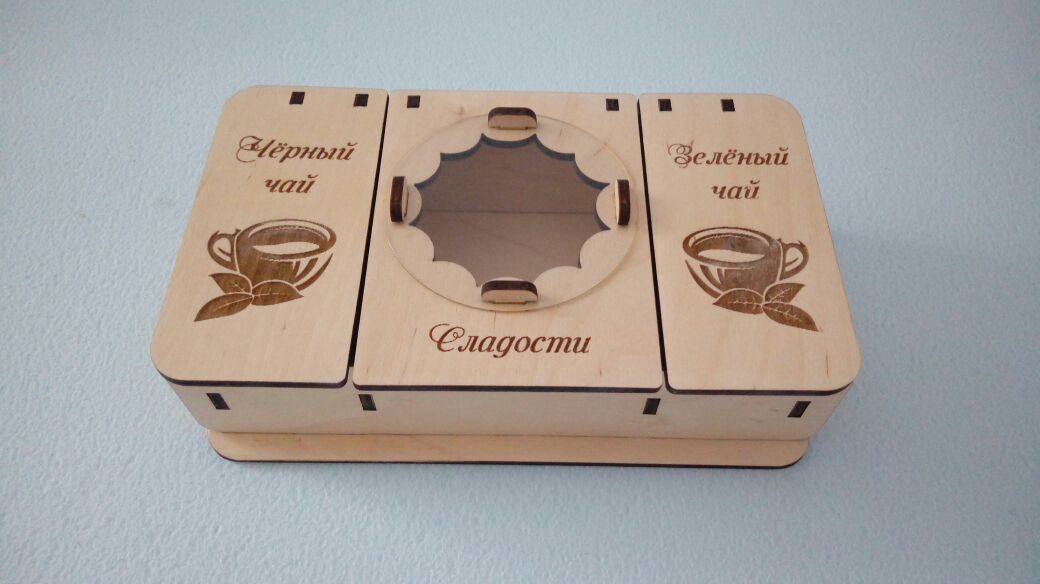 طرح جعبه چای مناسب برای استفاده در دستگاه های cnc چوب و cnc لیزر - tea box laser cut cdr file