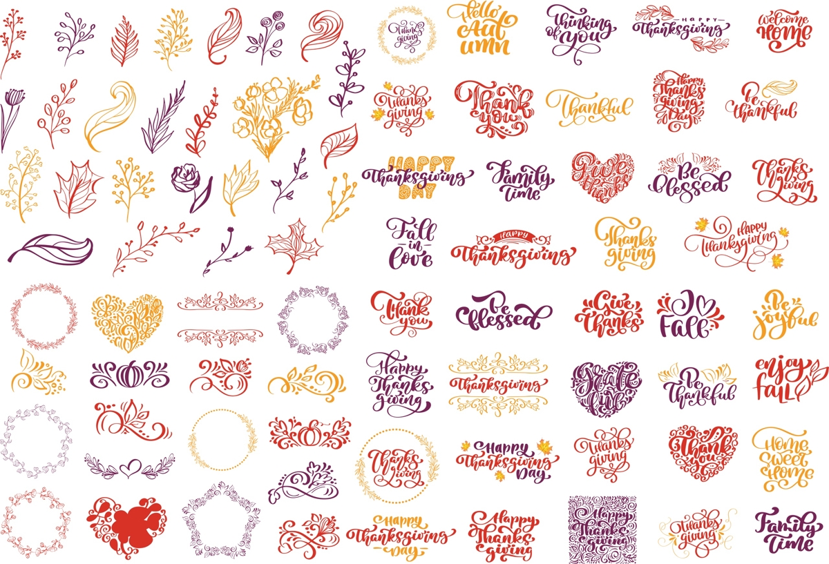 طرح مجموعه وکتورهای سلام پاییزی، مناسب برای استفاده در دستگاه های cnc چوب و cnc لیزر - hello autumn vectors set cdr file