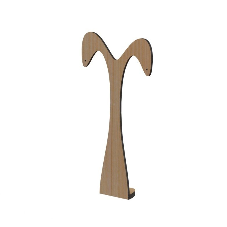 طرح پایه نمایش گوشواره مناسب برای استفاده در دستگاه های cnc چوب و cnc لیزر - laser cut earring display stand