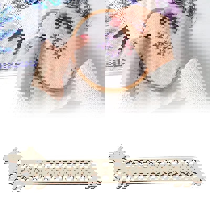 طرح تخته نخ گلدوزی ، نگهدارنده نخ بخیه چوبی برای سوزن دوزی DIY مناسب برای استفاده در دستگاه های cnc چوب و cnc لیزر - laser cut embroidery thread board wooden stitch floss holder for needlework diy