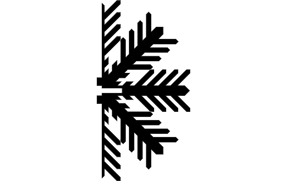 طرح دانه برف با فرمت c مناسب برای استفاده در دستگاه های cnc چوب و cnc لیزر - snowflake c dxf file
