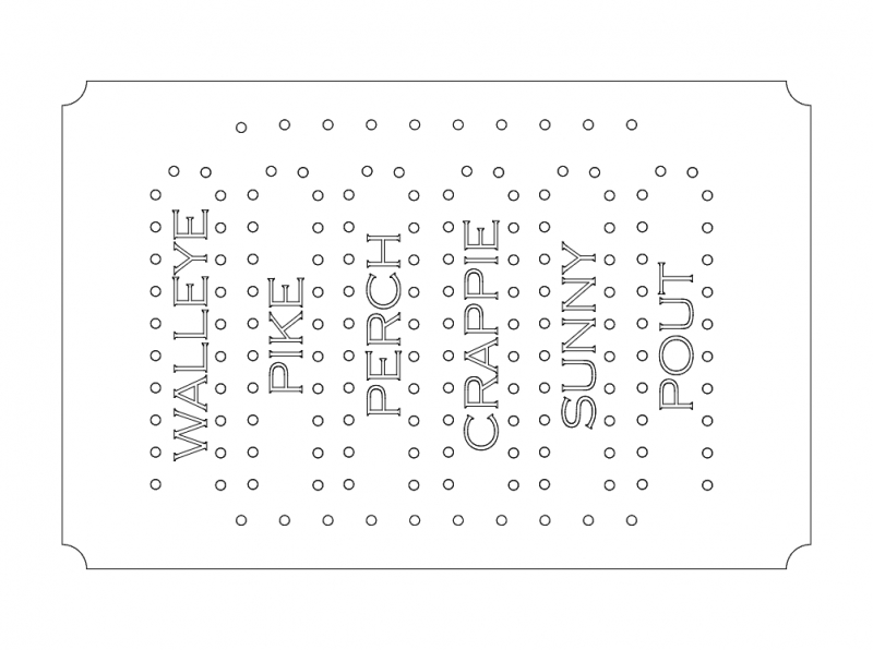 طرح تخته ماهی مناسب برای استفاده در دستگاه های cnc چوب و cnc لیزر - fishtallyboard dxf file