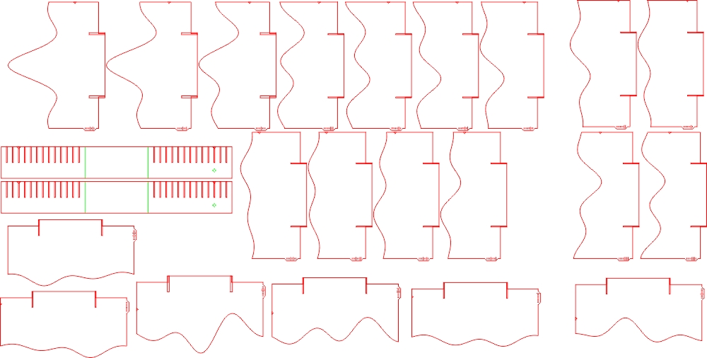 طرح سه بعدی زمین شناسی مناسب برای استفاده در دستگاه های cnc چوب و cnc لیزر - 3d landschaft dxf file