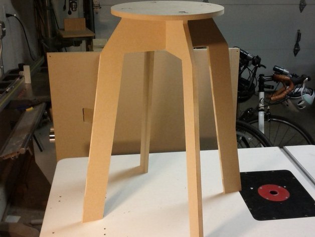 طرح مدفوع مناسب برای استفاده در دستگاه های cnc چوب و cnc لیزر - stool dxf file