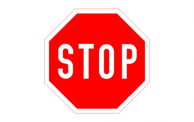 طرح تابلوی ایست جاده ای مناسب برای استفاده در دستگاه های cnc چوب و cnc لیزر - stop road sign dxf file