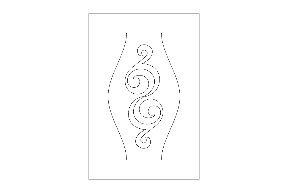 طرح تزیین درب مناسب برای استفاده در دستگاه های cnc چوب و cnc لیزر - door decoration dxf file