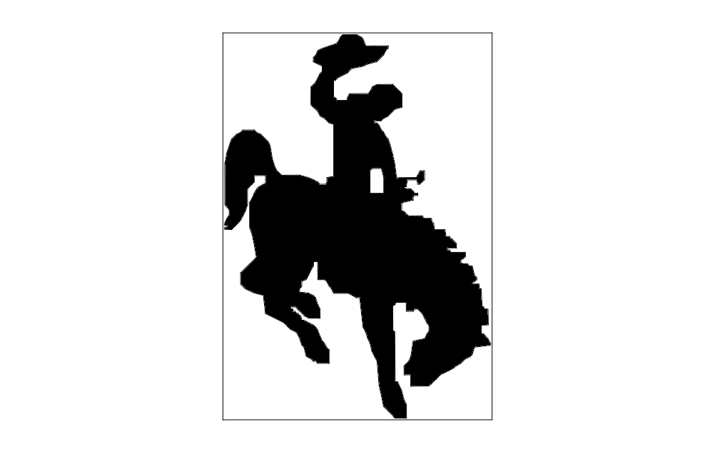 طرح اسب و سوارکار مناسب برای استفاده در دستگاه های cnc چوب و cnc لیزر - horse and rider dxf file