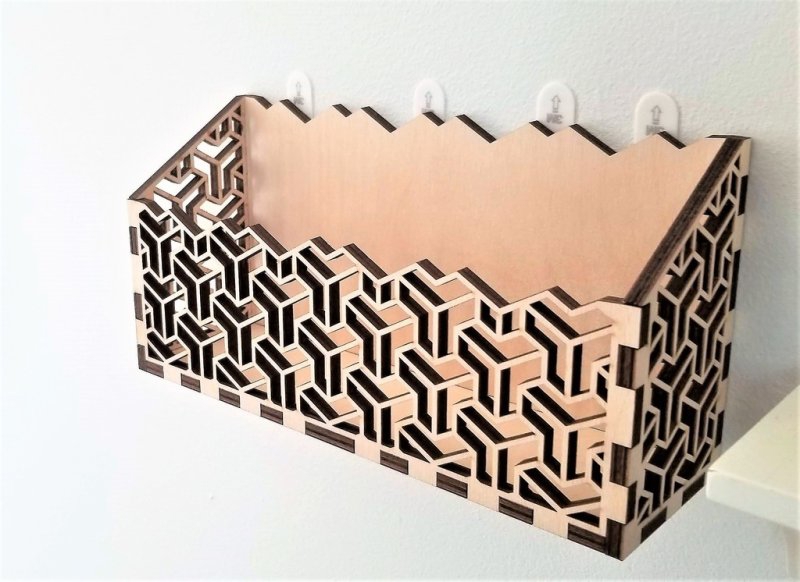 طرح سازمان دهنده نامه دیواری مناسب برای استفاده در دستگاه های cnc چوب و cnc لیزر - laser cut wall mail organizer
