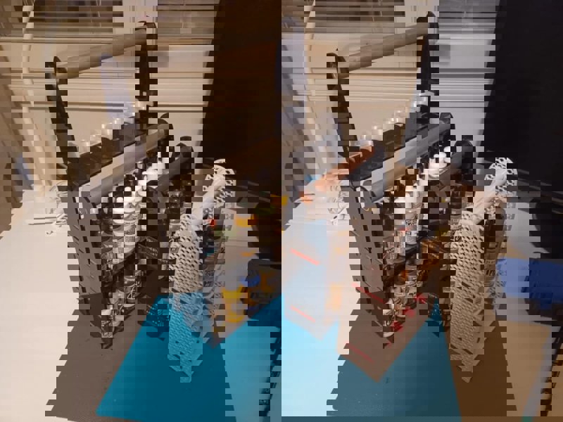 طرح قفسه رنگ بطری های رنگ والجو مناسب برای استفاده در دستگاه های cnc چوب و cnc لیزر - laser cut paint rack for vallejo paint bottles dxf file