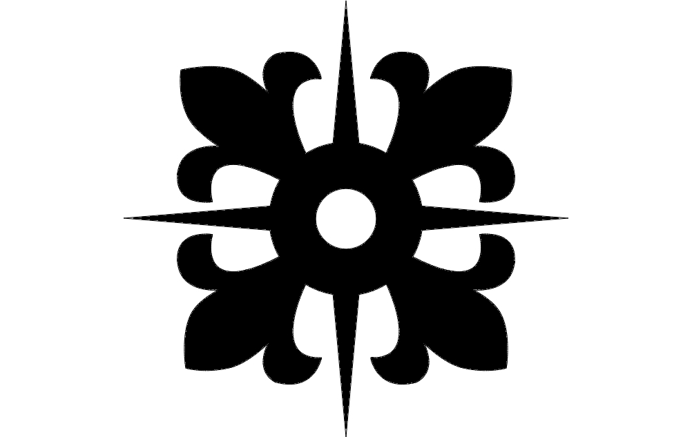 طرح و الگوی مشبک پاتل گل مناسب برای استفاده در دستگاه های cnc چوب و cnc لیزر - grille pattern design flower patel dxf file