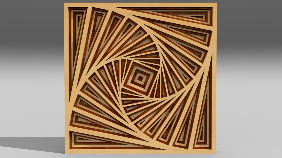 طرح سه بعدی چند لایه مناسب برای استفاده در دستگاه های cnc چوب و cnc لیزر - laser cut multilayer 3d ornament cdr file