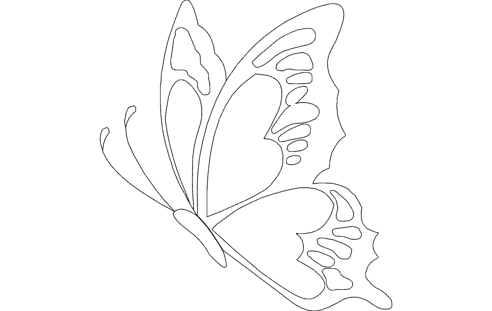 طرح پروانه مناسب برای استفاده در دستگاه های cnc چوب و cnc لیزر - butterfly dxf file