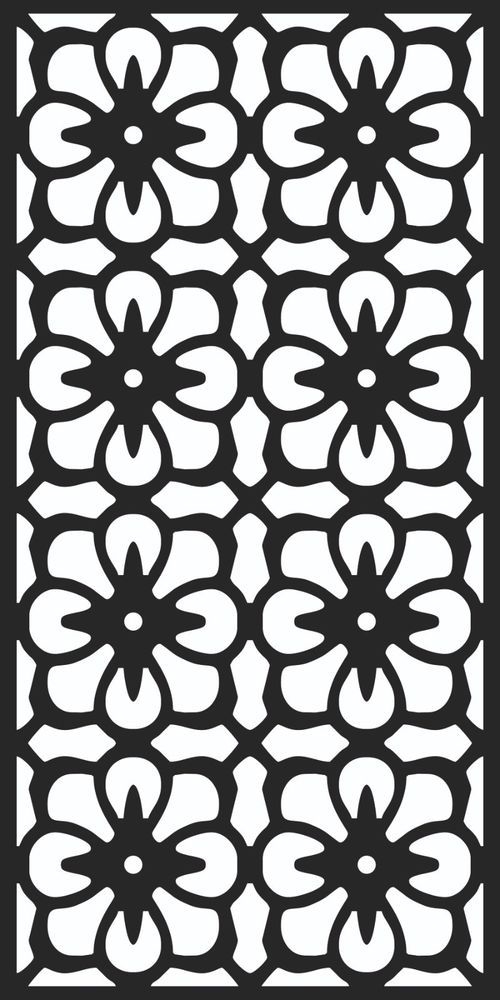 طرح برای صفحه نمایش تزئینی مناسب برای استفاده در دستگاه های cnc چوب و cnc لیزر - laser cut decorative screen svg file