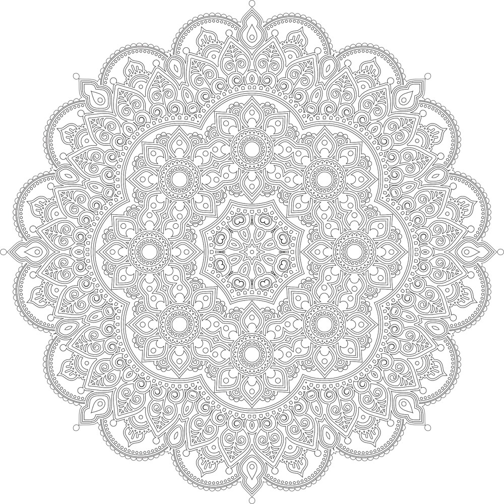 طرح ماندالا (چرخ هستی)ی دکوری مناسب برای استفاده در دستگاه های cnc چوب و cnc لیزر - decor mandala design cdr file
