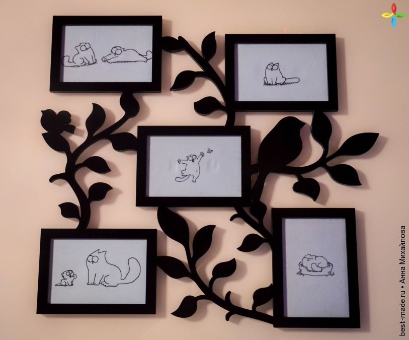 طرح قاب عکس خانوادگی مناسب برای استفاده در دستگاه های cnc چوب و cnc لیزر - laser cut family frame template cdr file
