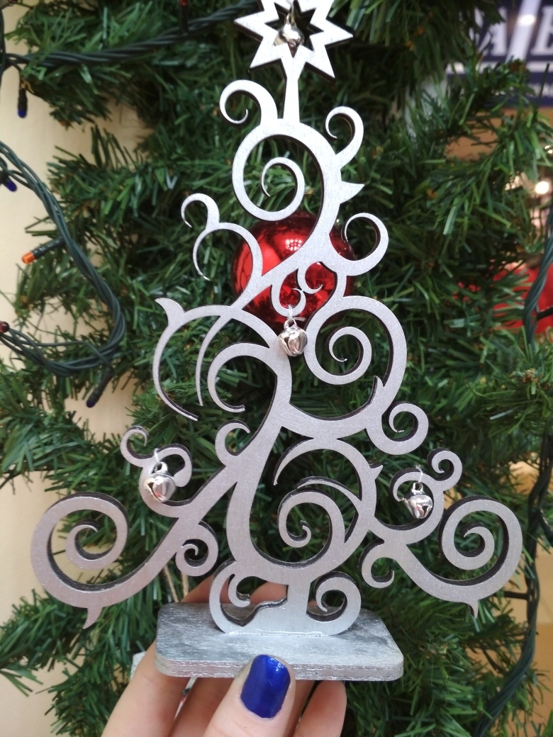 طرح تزیینات چوبی درخت کریسمس مناسب برای استفاده در دستگاه های cnc چوب و cnc لیزر - laser cut wooden decorations christmas tree cdr file