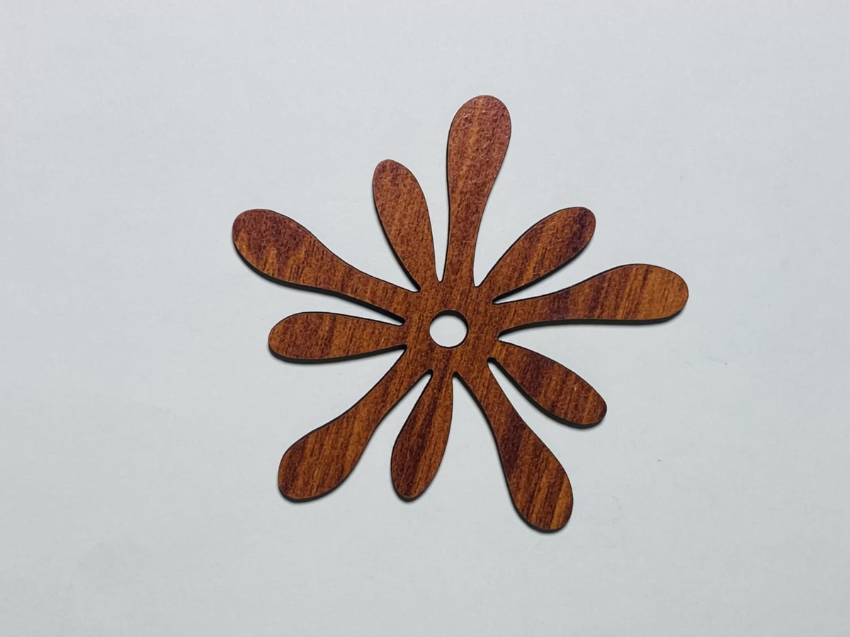 طرح برش گل چوبی برای لیزر برش مناسب برای استفاده در دستگاه های cnc چوب و cnc لیزر - laser cut wooden flower cutout unfinished wood garden decor cdr file