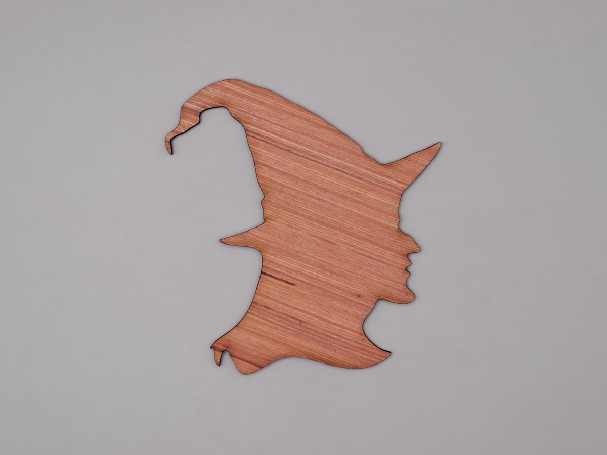 طرح خام طرح چوب جادوگر مناسب برای استفاده در دستگاه های cnc چوب و cnc لیزر - laser cut witch wood cutout shape blank cdr file