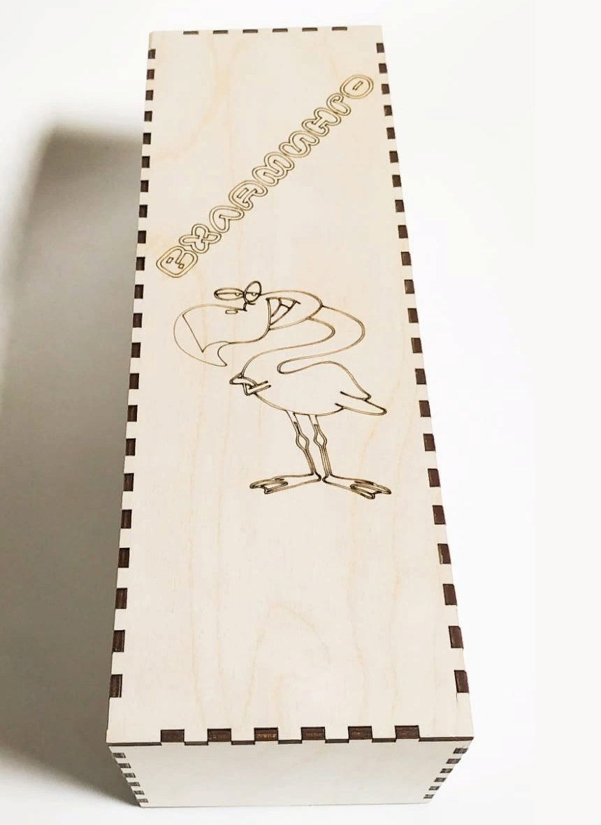طرح جعبه کادو فلامینگو مناسب برای استفاده در دستگاه های cnc چوب و cnc لیزر - laser cut flamingo gift box cdr file