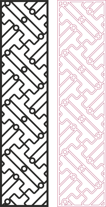 طرح و الگوی پارتیشن چوب مناسب برای استفاده در دستگاه های cnc چوب و cnc لیزر - partition design pattern for laser cut wood dxf file