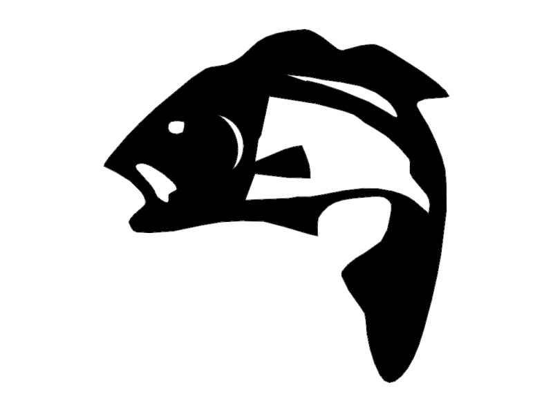 طرح ماهی ماهیگیر مناسب برای استفاده در دستگاه های cnc چوب و cnc لیزر - fisherman fish dxf file